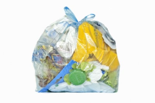 Image showing commercial waste collection vehicles at a depot