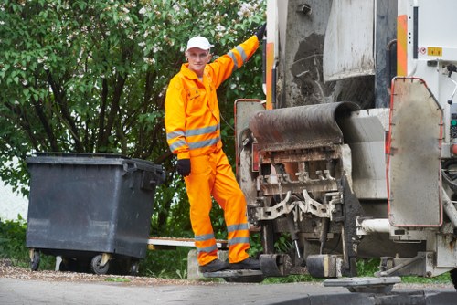 Professional waste management equipment in action